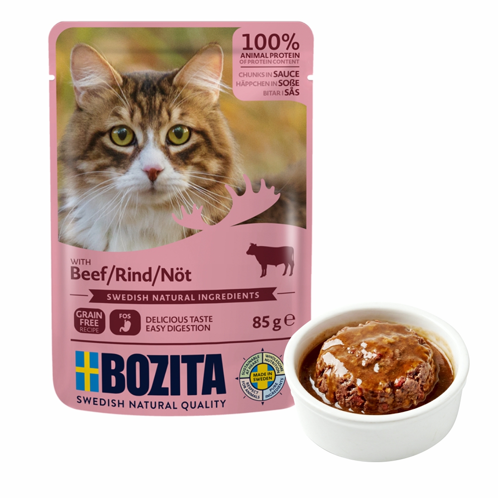 BOZITA saszetka kawałki w sosie z wołowiną 85g